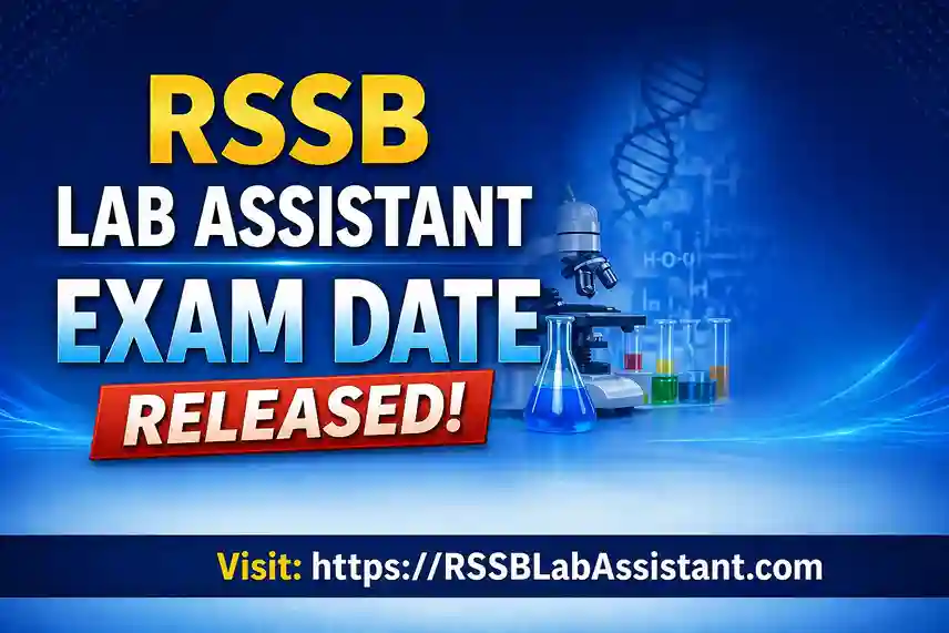 Rajasthan RSSB Lab Assistant Exam Date 2026