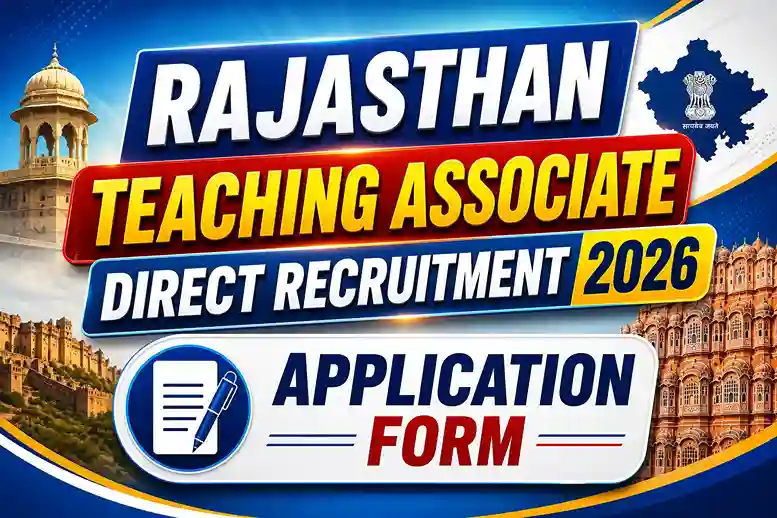 RSSB Rajasthan Teaching Associate Application Form 2026 Apply Online, Form Last Date